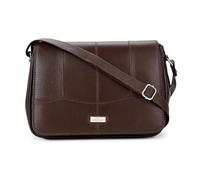 Quenchy London Ladies Handbag Triple Section - Real Leather A-Cross Body Hand Bags with 8 Pockets, L28cm xH20 x10 - QL966M