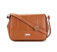 Quenchy London Ladies Handbag Triple Section - Real Leather A-Cross Body Hand Bags with 8 Pockets, L28cm xH20 x10 - QL966M