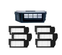 QUENPE For Ecovacs DEEBOT X1 Omni Dustbin HEPA Filter T10 Omni Dirt Collection Robot Vacuum Cleaner Spare Accessories Parts Dust Box Dust Bin(Dustbin add 6Filters)