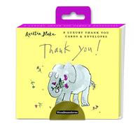 Quentin Blake Elephant Thank You Note Card Wallet - Pack of 8 Notelets