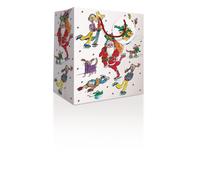 Quentin Blake Santa Skating Medium Gift Bag Christmas Accessory 615535 by Woodmansterne