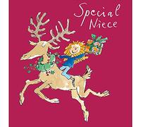 Quentin Blake Special Niece Reindeer Christmas Greeting Card Art Xmas Cards 476280