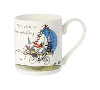 Quentin Blake The Trick is to Keep Pedalling Bone China Mug Gift Idea