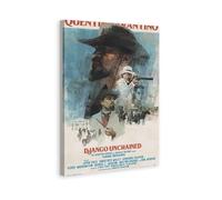 Quentin Tarantino Django Unchained Movies Western Film LeQuint Dickey Django Calvin Candie Art Painting Home Gifts Lovers Poster Frame:20x30inchs(50x75cm)