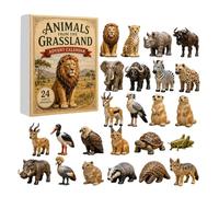 Quentis Animals Advent Calendar 2026, 24 Pcs Acrylic Animal Pendants | Durable Acrylic Wild Animal Pendants For Festive Holiday Trees Unique Seasonal Surprises For Kids And Nature Enthusiasts A