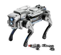 Quentis Remote Control Robot Dog Interactive STEM Toy Programmable RC Pet | Durable ABS Plastic Smart Mechanical Wolf, Programmable Stunts, Ideal Gift For Active Kids D
