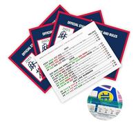 Quenxiyu 4 Pack Mahjong Cards 2025 Official Rules Version - Ideal for Large Print Style Mahjong Cards (Blue)