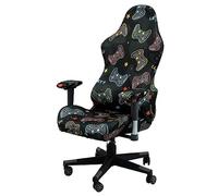 Quepiem Removable Washable Stretch Printed Computer Chair Slipcover, Stretch Computer Office Chair Cover, Gaming Chair Cover for Armchair Game Chair Computer Boss Chair(C)