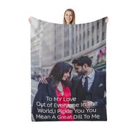 Quepitty Personalized Blankets with Pictures Regalos para Mujer Boyfriend Birthday Gifts Funny Photo Customize Gifts for Girlfriend Boyfriend Pet Him Her Mom Dad