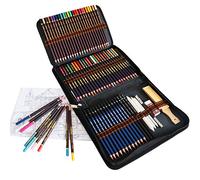 QUER Colouring Drawing Pencils, 72 Piece Art Set Include Coloured Pencils, Sketching Pencils, Graphite, Charcoal Pencil, Ideal for Beginners Drawing, Colouring