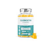 Quercetin Gummies with Bromelain & Vitamin C - 500mg Quercetin Complex Supplement - High Strength Antioxidant & Immune Defence Support - Vegan Mango Flavour - 60 Gummies