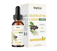 Quercetin Liquid Drops - Quercetin Supplements 700mg - 4X Stronger Than Pills & Capsules - 5 in 1 with Bromelain Elderberry Vitamin for Immunity Health Respiratory Health Skin Care- 2 Fl Oz