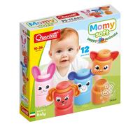 Quercetti MOMY Soft Happy Animals - Educational Toy for Babies 6-36 Months, Soft, Sensory and Colorful Animals