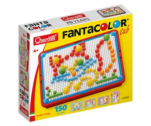 Quercetti Fantacolor Tab Peg Board 0920 Pin Plugging Patterns Mosaic Toy 150pcs