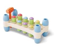 QUERCETTI Hammer Peggy Play Eco+, Hit the Colourful Pegs with the Hammer, Developmental Activity Toy for Ages 18 Months Plus