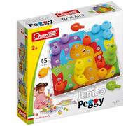 Quercetti Jumbo Peggy, 45 Piece Early Learning Button Art Game Construction Plugging Toys, For Boys and Girls Age 2+