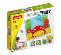 Quercetti Jumbo Peggy, Early Learning Button Art Game Construction Plugging Toy for Boys and Girls Age 2+
