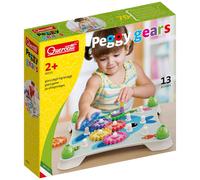 Quercetti Peggy Gears Early Childhood Game, 7 Gears and a Maxi Dashboard, Discover The Chain Reaction - for Boys and Girls Ages 2+