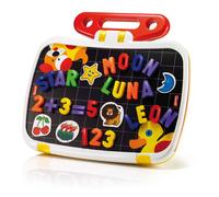 Quercetti Little Bag Board Magnetic Letters + Numbers 120 Pieces Multicolor