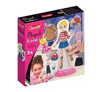 Quercetti Magnetic Fashion-Anna, Dress up dolls in a variety of magnetic garments and accessories with a contemporary look, For Children Ages 5+, Creative Crafts for Kids