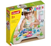 Quercetti Peggy Gears Early Childhood Game, 7 Gears and a Maxi Dashboard, Discover The Chain Reaction - for Boys and Girls Ages 2+