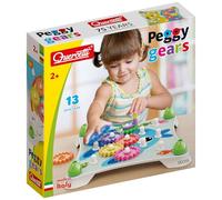 Quercetti Peggy Gears Early Childhood Game, 7 Gears and a Maxi Dashboard, Discover The Chain Reaction - for Boys and Girls Ages 2+