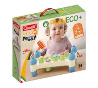 Quercetti Play Eco+ Hammer Peggy - 34 Pieces, Multi