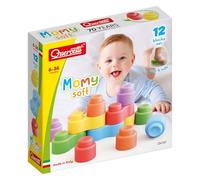 Quercetti Quercetti-4141 MOMY Soft Plastic Early Childhood Construction Toy, 12 Pieces, Multi-Colour