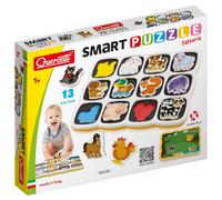 Quercetti Smart Puzzle Farm Animals Jigsaw Shapes Two Sided Magnetic Board Toy