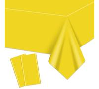 QUERICKY 2 Pack Story Tablecloths Plastic Check Table Cover Story Birthday Party Supplies for Boy Baby Shower Decorations Western Themed Party 87 x 51 inch