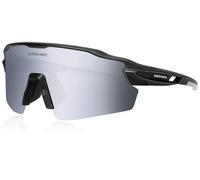 Queshark Cycling Glasses Polarized, Running Sunglasses Women Men with 1 Lens Or 4 Interchangeable Lens, TR90 Frame & UV 400 Protection, Sports Sunglasses for Cycling Running Driving Golf