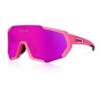 Queshark Cycling Glasses, Sports Sunglasses, Polarized Cycling Glasses with 3 Interchangeable Lenses | 29g TR90 Lightweight | UV400 Protection, for MTB, Cycling, Running, Driving, E-Bike