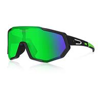 Queshark Cycling Glasses, Sports Sunglasses, Polarized Cycling Glasses with 3 Interchangeable Lenses | 29g TR90 Lightweight | UV400 Protection, for MTB, Cycling, Running, Driving, E-Bike