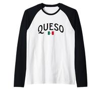 Queso Fan, Mexican Foodie Raglan Baseball Tee