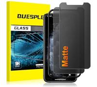 QUESPLE 2 Pack for iPhone 11 Pro Max/XS Max Matte Privacy Screen Protector 6.5-Inch, 28°Anti-Spy Matte Tempered Glass Film, Anti-Fingerprint, Anti-Glare Matte Screen, Military-Grade Protection