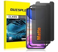 QUESPLE 2 Pack for iPhone 11/XR Matte Privacy Screen Protector 6.1-Inch, 28°Anti-Spy Matte Tempered Glass Film, Anti-Fingerprint, Anti-Glare Matte Screen, Military-Grade Protection