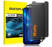 QUESPLE 2 Pack for iPhone 13 Pro Max/14 Plus Matte Privacy Screen Protector 6.7-Inch, 28°Anti-Spy Matte Tempered Glass Film, Anti-Fingerprint, Anti-Glare Matte Screen, Military-Grade Protection