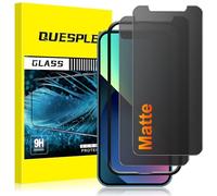 QUESPLE 2 Pack for iPhone 14/ iPhone 13/13 Pro Matte Privacy Screen Protector 6.1-Inch, 28°Anti-Spy Matte Tempered Glass Film, Anti-Fingerprint, Anti-Glare Matte Screen, Military-Grade Protection