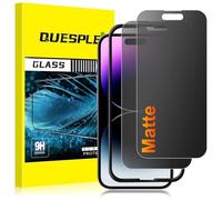 QUESPLE 2 Pack for iPhone 14 Pro Matte Privacy Screen Protector 6.1-Inch, 28°Anti-Spy Matte Tempered Glass Film, Anti-Fingerprint, Anti-Glare Matte Screen, Military-Grade Protection