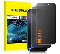 QUESPLE 2 Pack for iPhone 16 Pro Matte Privacy Screen Protector 6.3-Inch, 28°Anti-Spy Matte Tempered Glass Film, Anti-Fingerprint, Anti-Glare Matte Screen, Military-Grade Protection