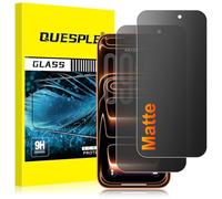 QUESPLE 2 Pack for iPhone 17 Pro Max Matte Privacy Screen Protector 6.9-Inch, 28°Anti-Spy Matte Tempered Glass Film, Anti-Fingerprint, Anti-Glare Matte Screen, Military-Grade Protection