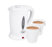 Quest 0.5 Litre Dual Voltage Electric Travel Jug Kettle 600W Auto Cut Off White