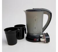 Quest 600W Travel Kettle with 2 Cups Black