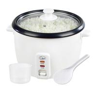 Quest 0.8 Litre Rice Cooker/Up To 4 Servings/Food Warmer Function/Non-Stick Inner Pot/Clear Viewing Lid/With Spoon & Measuring Cup / 350W (35530)