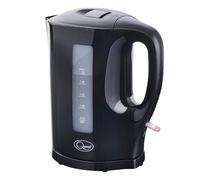 Quest 1.7 Litre Electric Kettle/Black/Cord Storage/Water Level Indicator/BPA Free/Automatic Cut-Off/Student Essentials for University