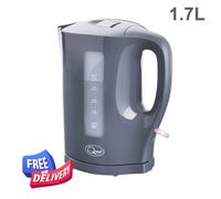 Quest 1.7 Litre Electric Kettle - Grey - Household Essential - Fast Boil