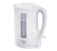Quest 1.7 Litre Electric Kettle/White/Cord Storage/Water Level Indicator/BPA Free/Automatic Cut-Off/Student Essentials for University