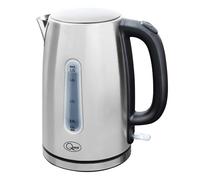 Quest 35349 Stainless Steel Electric Kettle / 1.7 Litre - 6 Cups/Fast Boiling / 3000W / Pop Up Stainless Steel Lid/Cord Storage/Anti-Limescale Filter/Easy Clean/Strix Controller