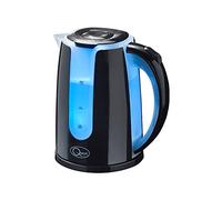 Quest 1.7L Illuminated Electric Kettle, LED Colour Changing Cordless Jug | With Blue & Red Temperature Indicators, 360° Swivel Base, Washable Scale Filter, Boil-Dry & Overheat Protection