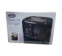 Quest 35239 2.5L Deep Fryer/Features Removable Lid & Large Observation Window/Adjustable Temperature/Ergonomic Cool Touch Handle/Black